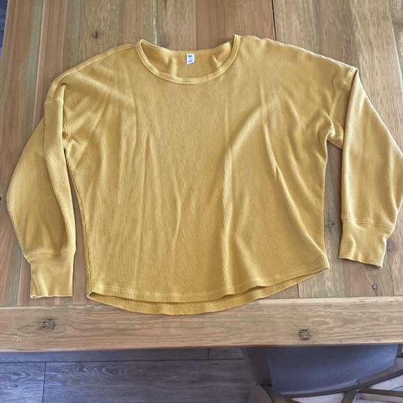 Waffle texture long sleeve top. In mustard yellow brand BP by Nordstrom - Picture 10 of 11